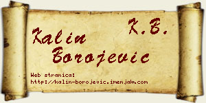 Kalin Borojević vizit kartica
